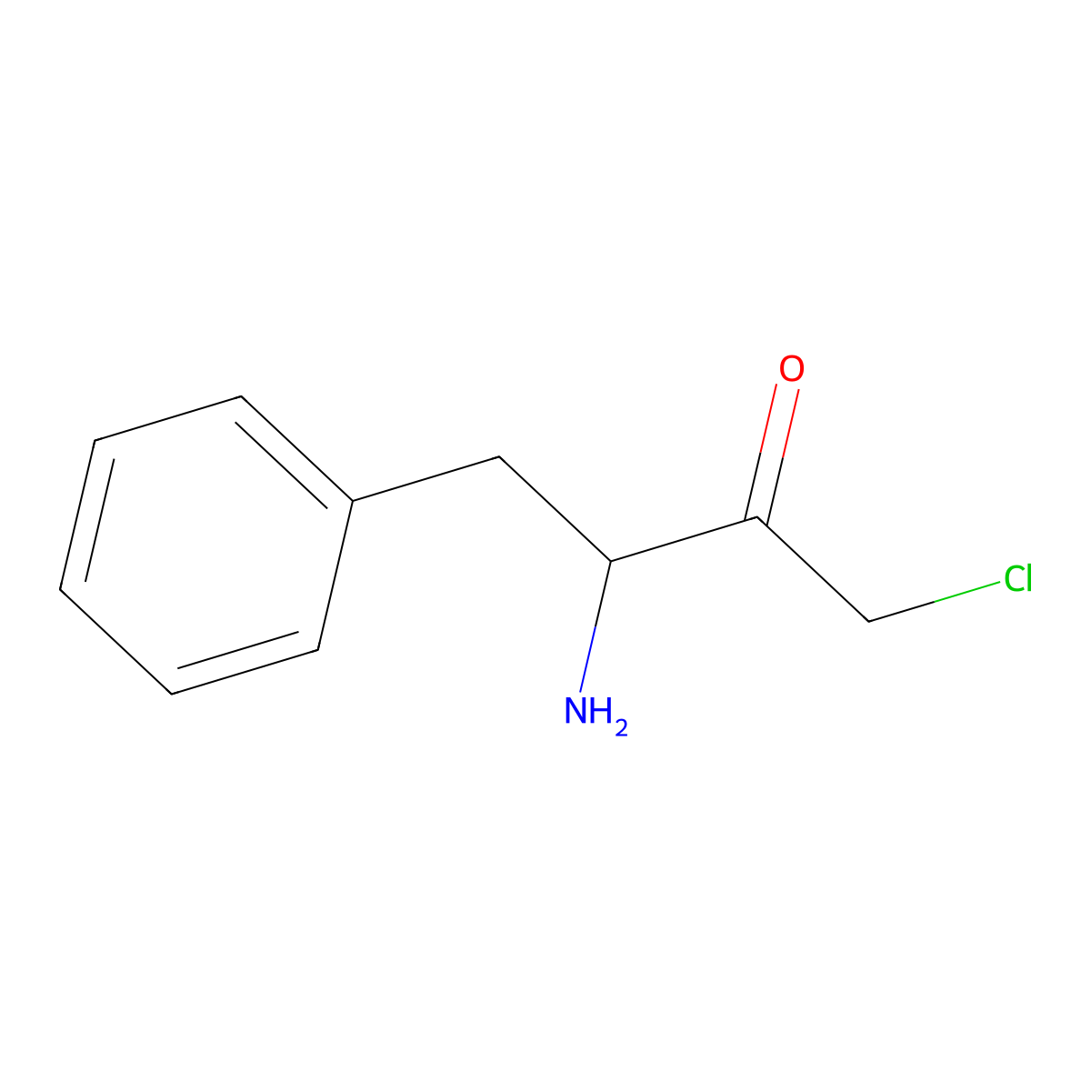 Phenylalanylmethylchloride molecular structure, CAS 52735-71-4