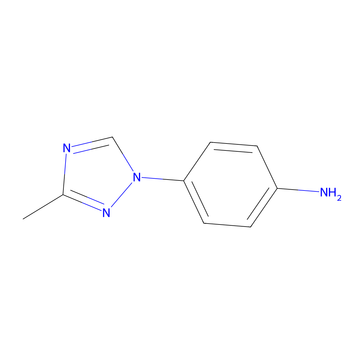 4-(3-Methyl-1H-1,2,4-triazol-1-yl)aniline molecular structure, CAS 52739-51-2