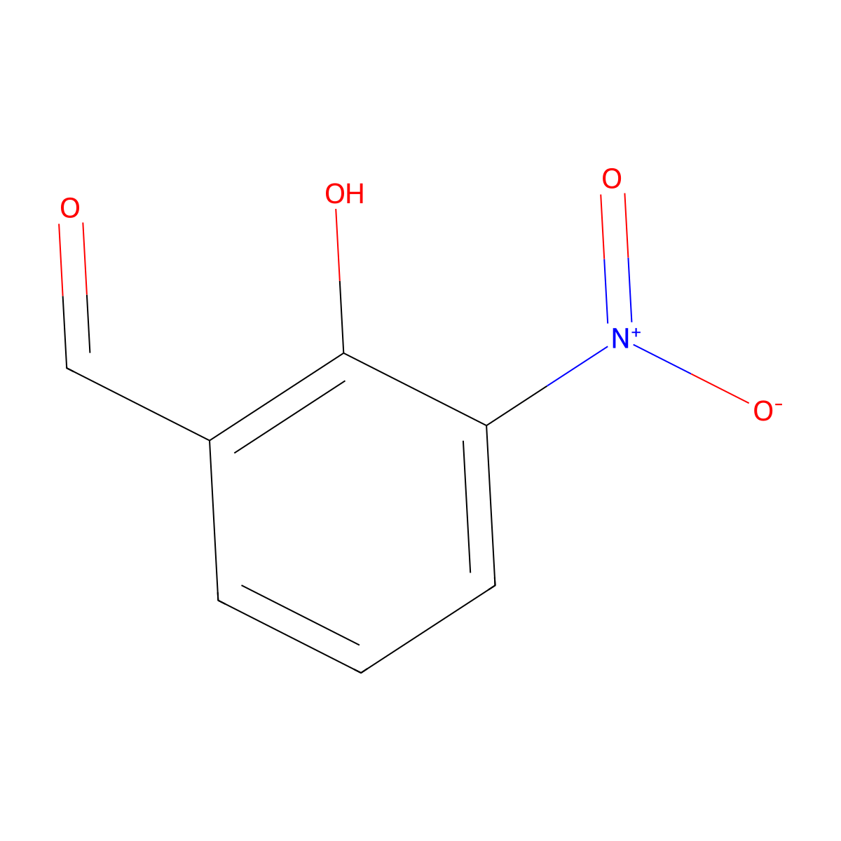 2-Hydroxy-3-nitrobenzaldehyde molecular structure, CAS 5274-70-4