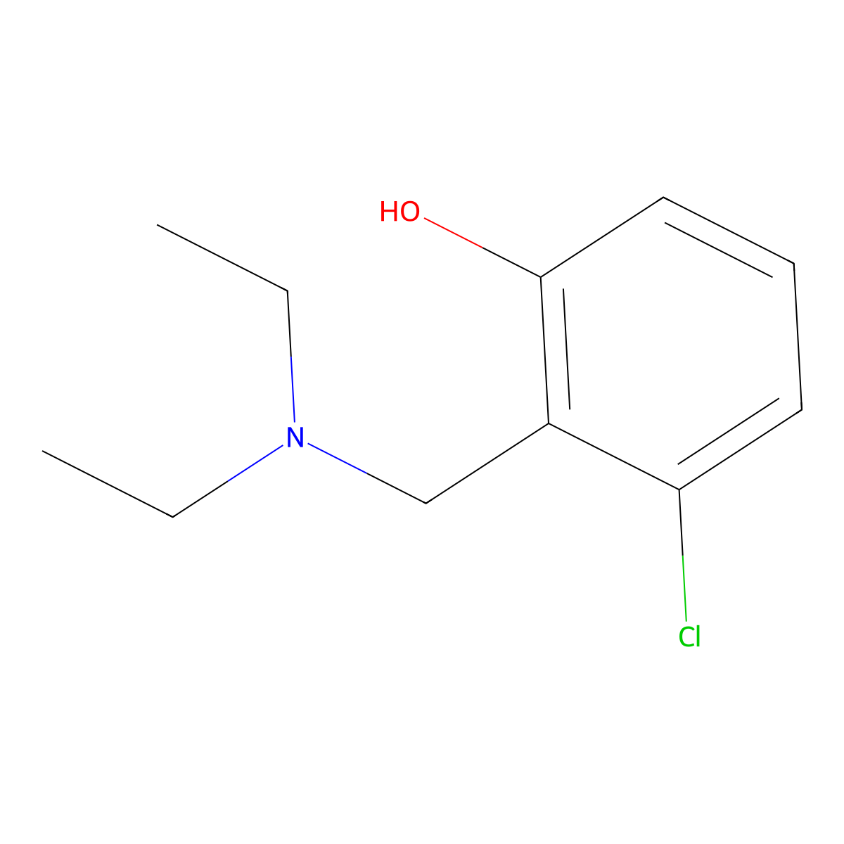 3-Chloro-2-[(diethylamino)methyl]phenol molecular structure, CAS 52741-93-2