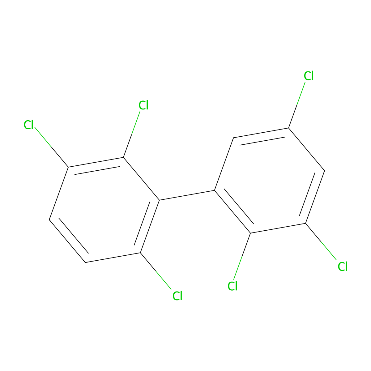 2,2',3,3',5,6'-Hexachlorobiphenyl molecular structure, CAS 52744-13-5