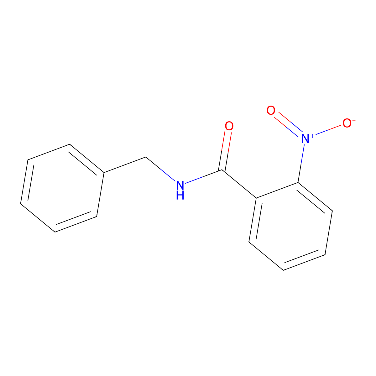 N-benzyl-2-nitrobenzamide molecular structure, CAS 52745-10-5