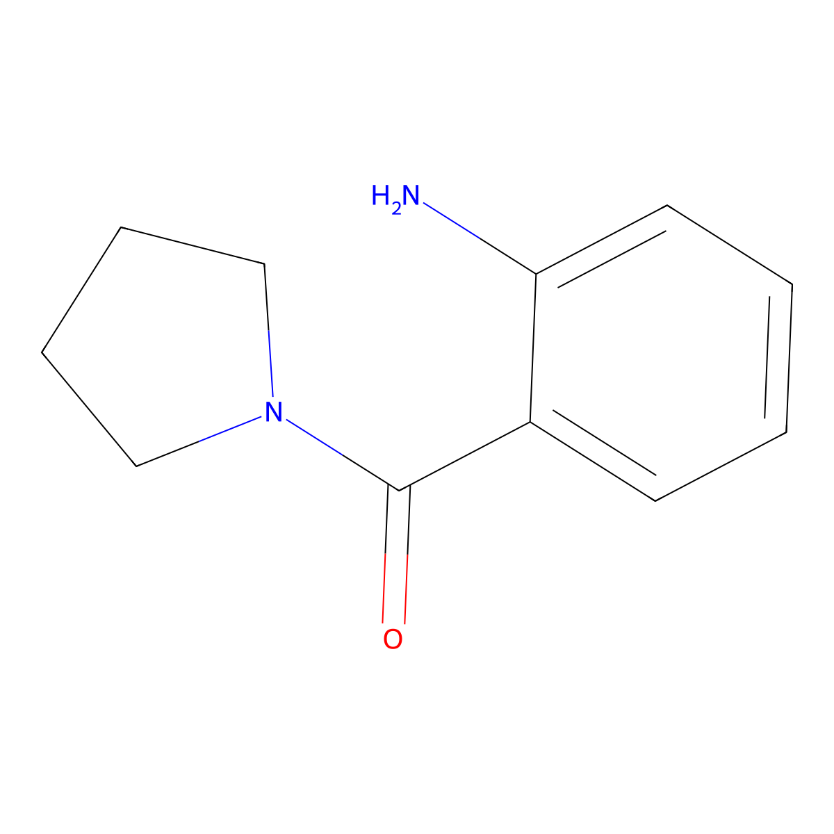 (2-Aminophenyl)(pyrrolidin-1-yl)methanone molecular structure, CAS 52745-20-7