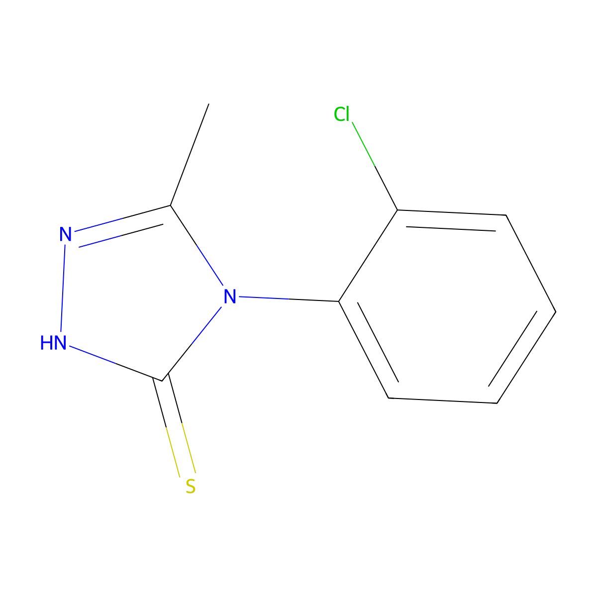 4-(2-chlorophenyl)-5-methyl-4H-1,2,4-triazole-3-thiol molecular structure, CAS 52747-59-8