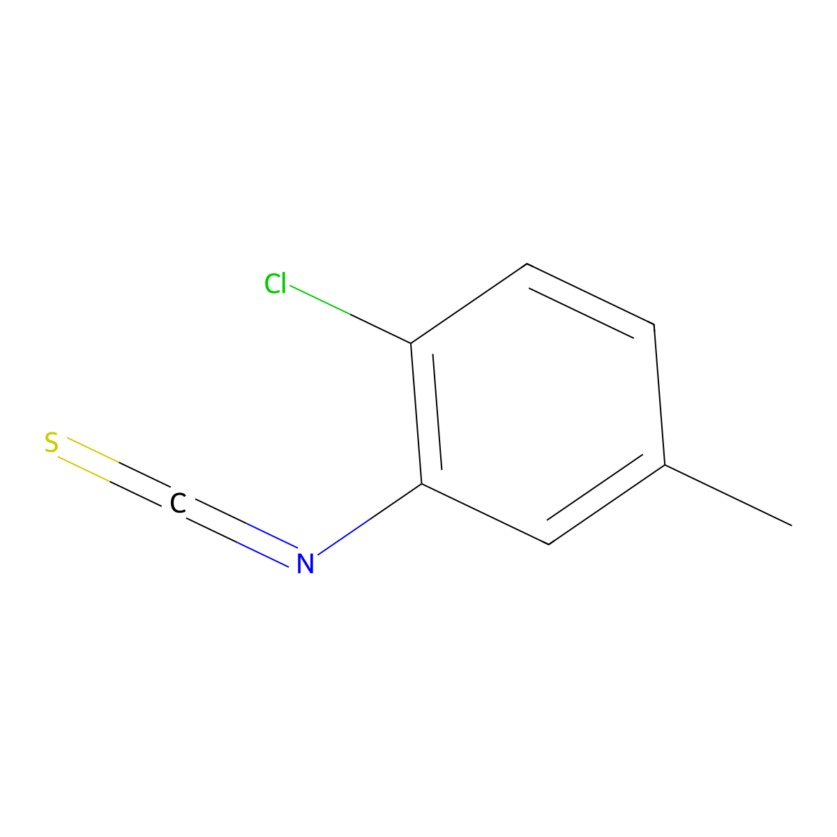 1-Chloro-2-isothiocyanato-4-methylbenzene molecular structure, CAS 52747-70-3