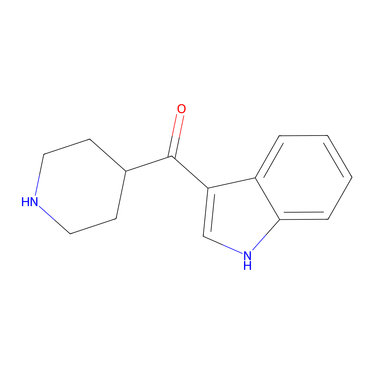 Ketone, 3-indolyl 4-piperidyl molecular structure, CAS 5275-02-5