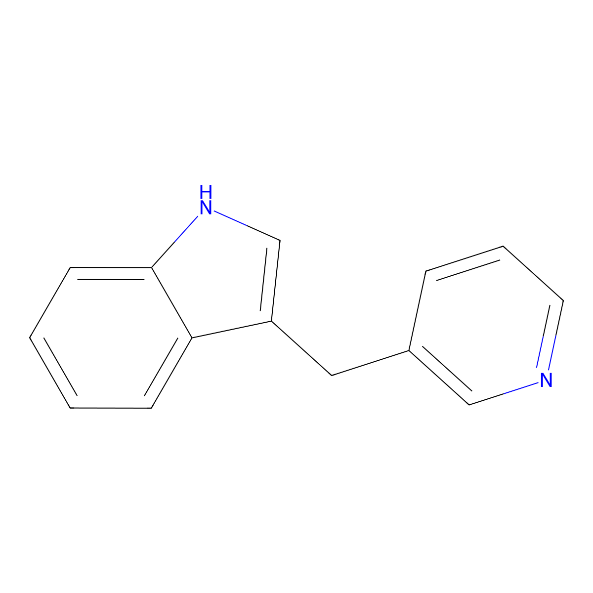 1H-Indole, 3-(3-pyridinylmethyl)- molecular structure, CAS 5275-04-7