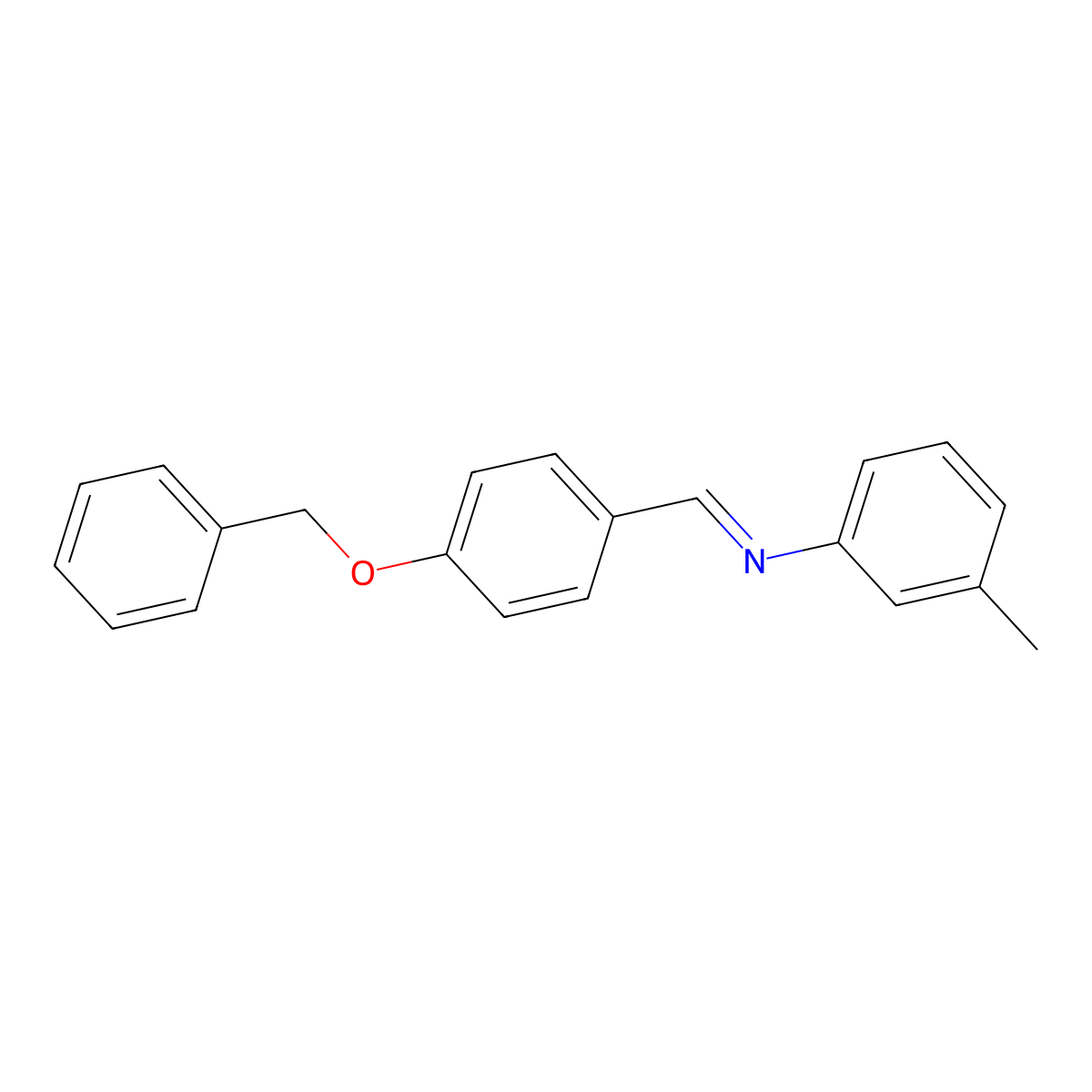 N-(3-methylphenyl)-1-(4-phenylmethoxyphenyl)methanimine molecular structure, CAS 5275-65-0
