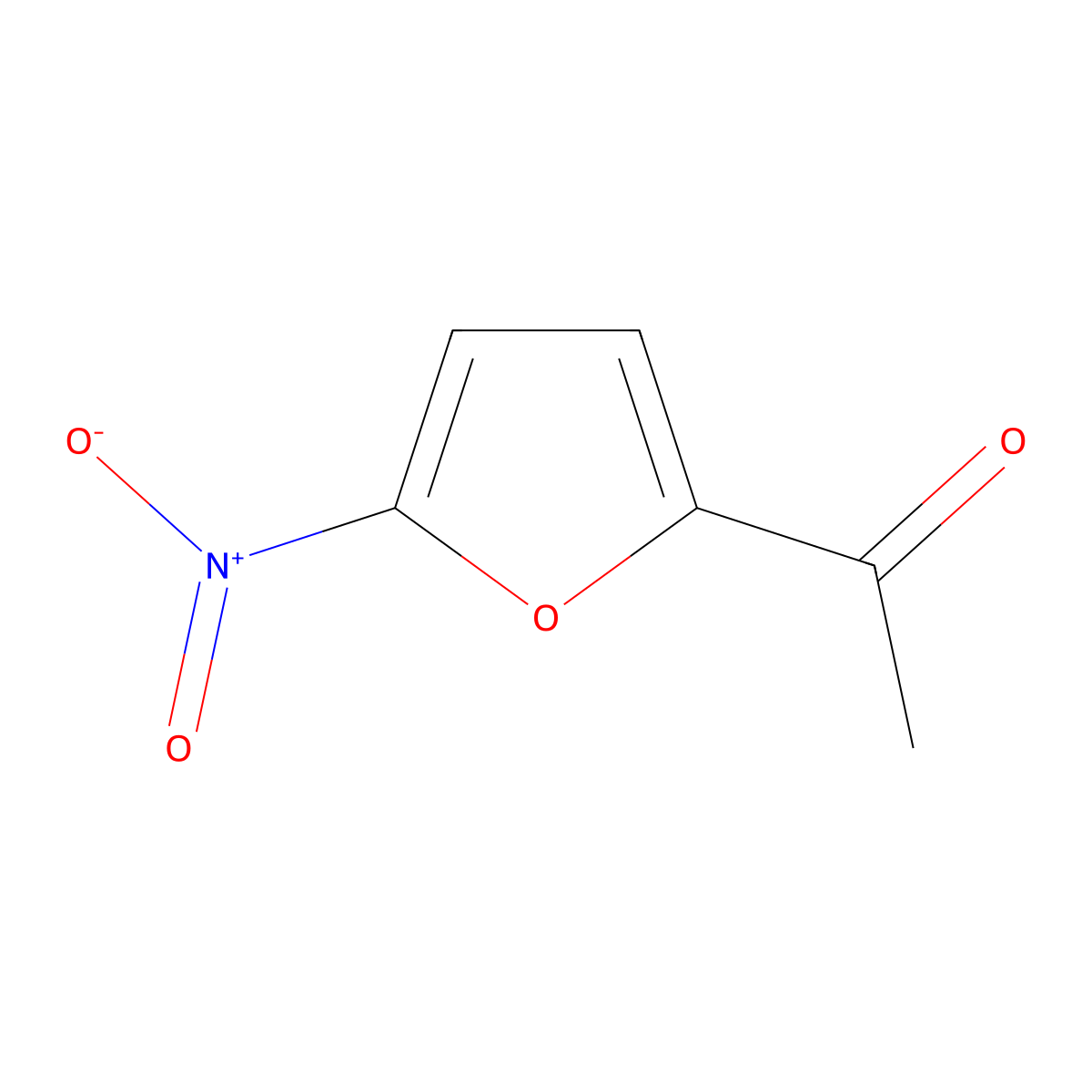 2-Acetyl-5-nitrofuran molecular structure, CAS 5275-69-4