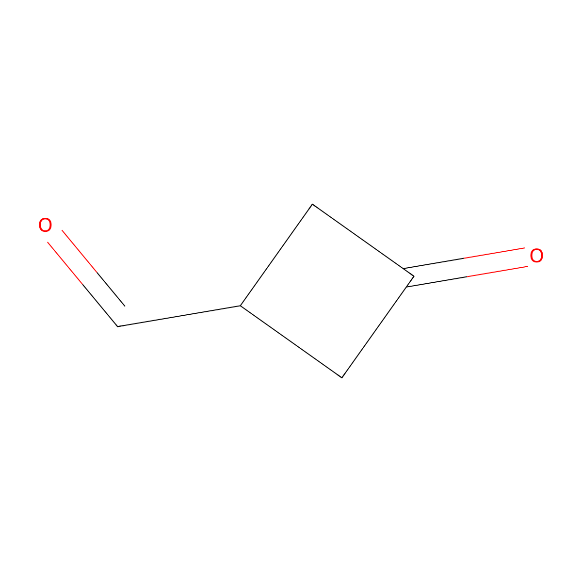 3-Oxocyclobutane-1-carbaldehyde molecular structure, CAS 52750-47-7