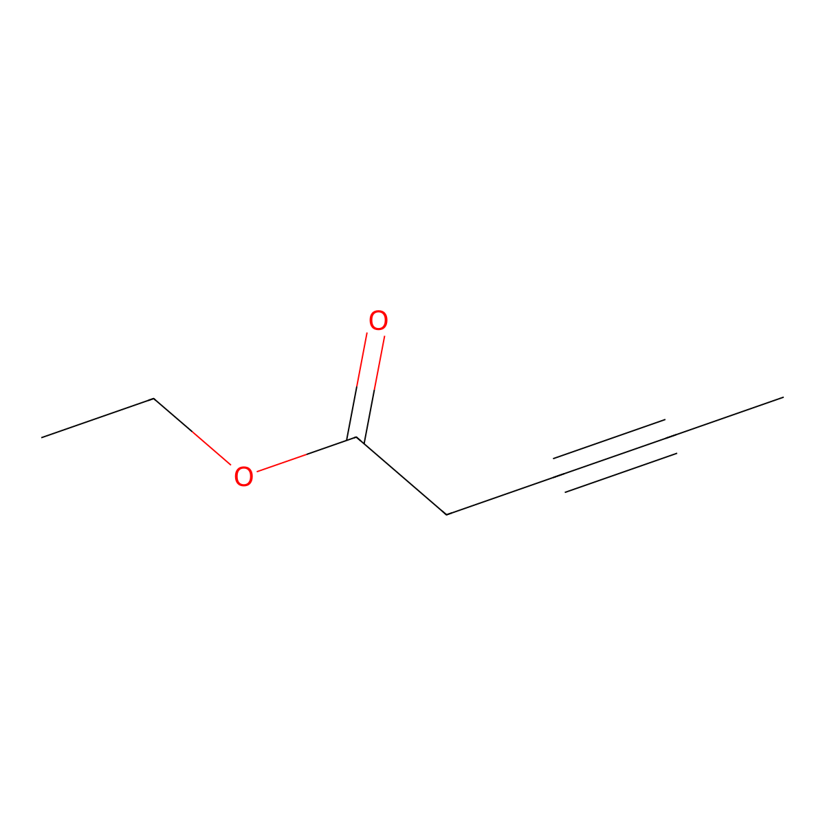 3-Pentynoic acid ethyl ester molecular structure, CAS 52750-56-8