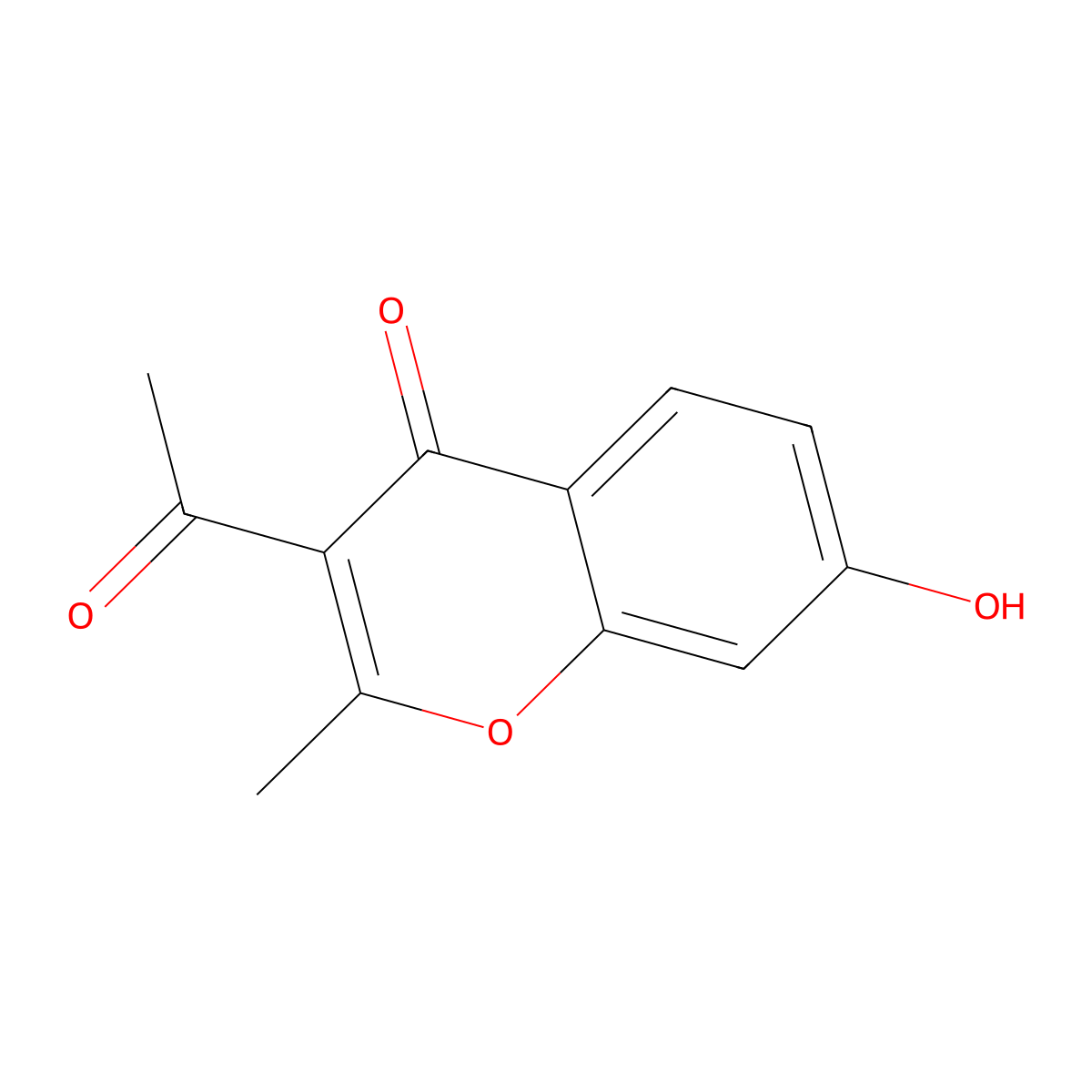 3-acetyl-7-hydroxy-2-methyl-4H-chromen-4-one molecular structure, CAS 52751-46-9
