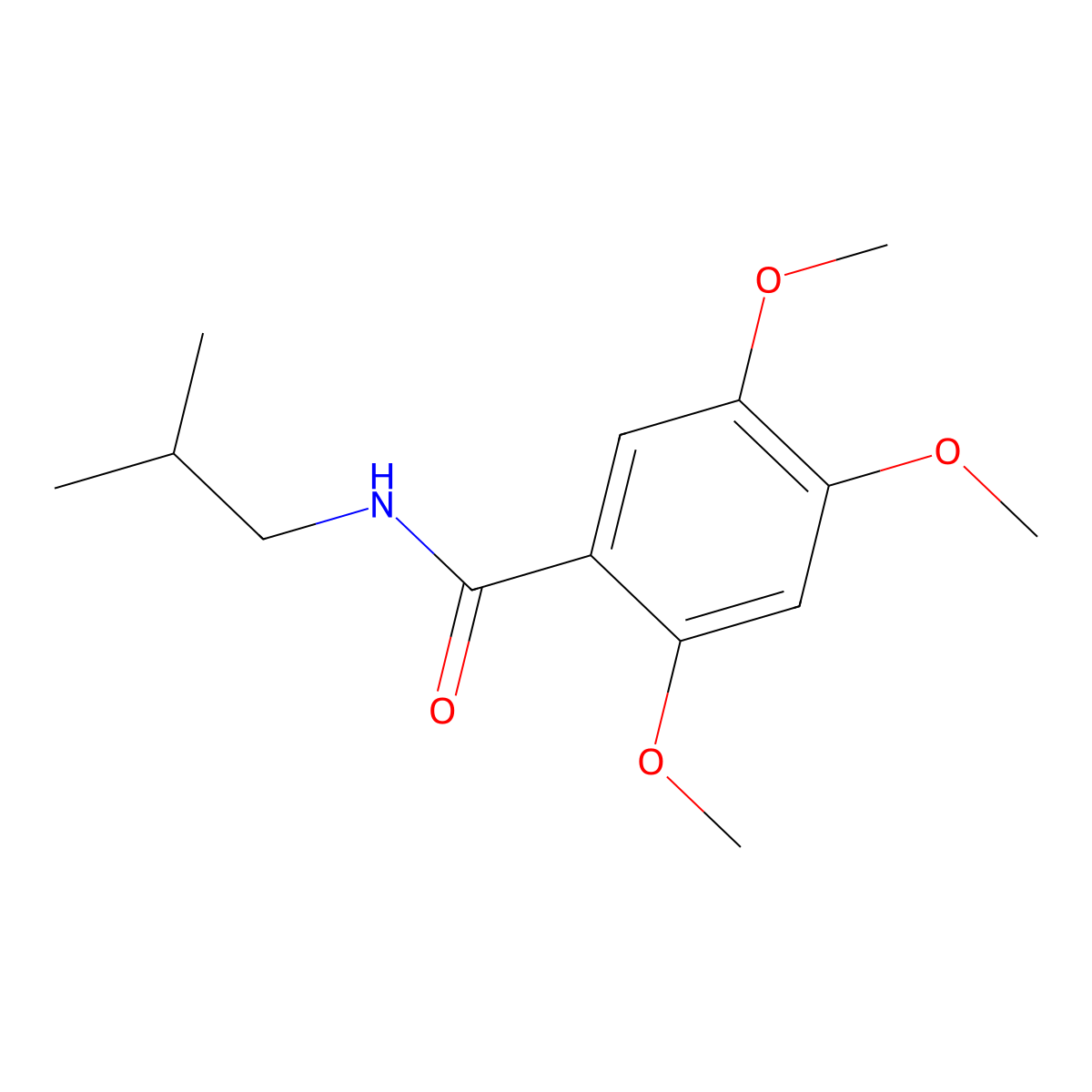 N-isobutyl-2,4,5-trimethoxybenzamide molecular structure, CAS 52751-89-0