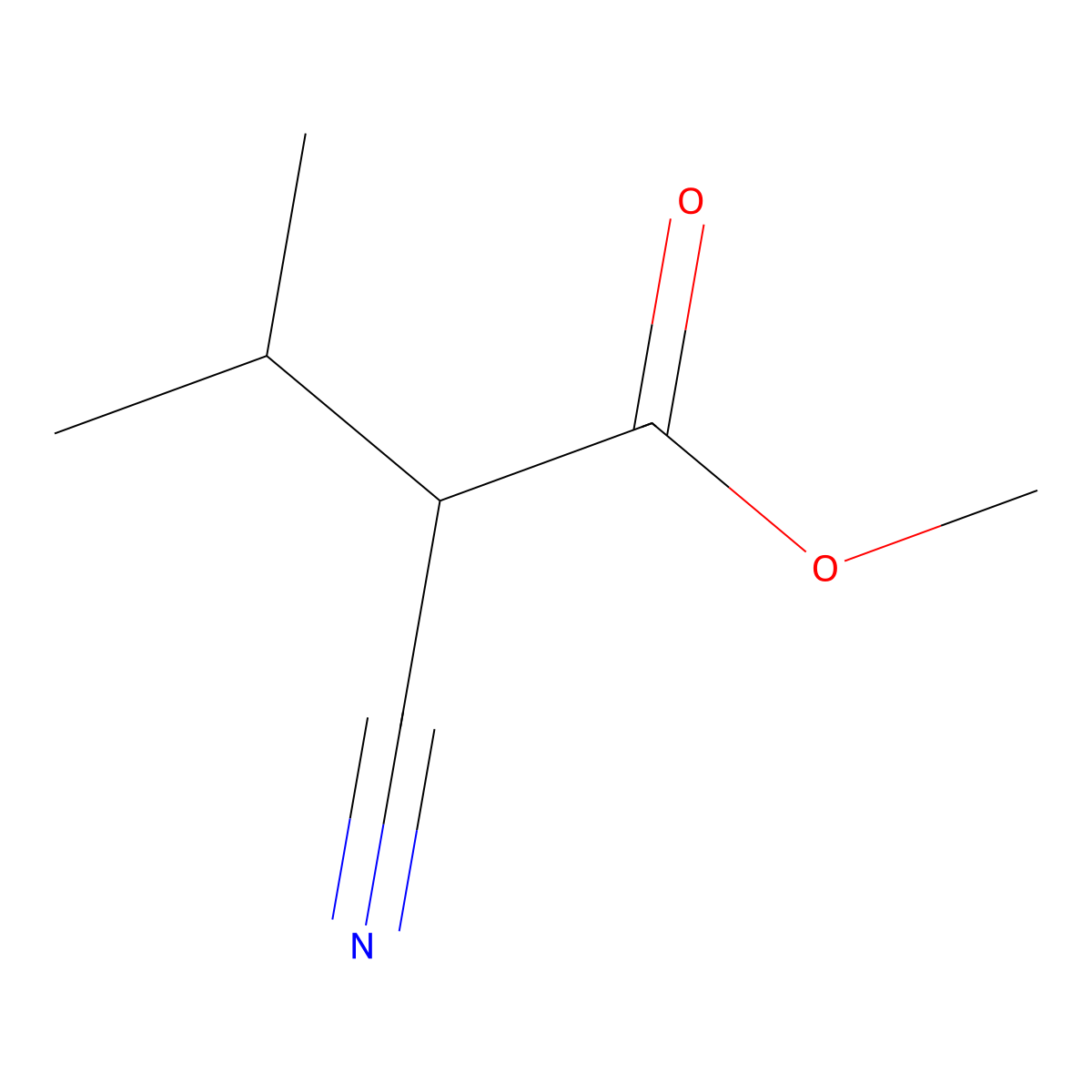 Methyl 2-cyano-3-methylbutanoate molecular structure, CAS 52752-25-7
