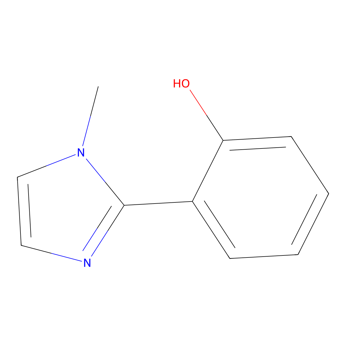 2-(1-Methyl-1H-imidazol-2-yl)phenol molecular structure, CAS 52755-94-9