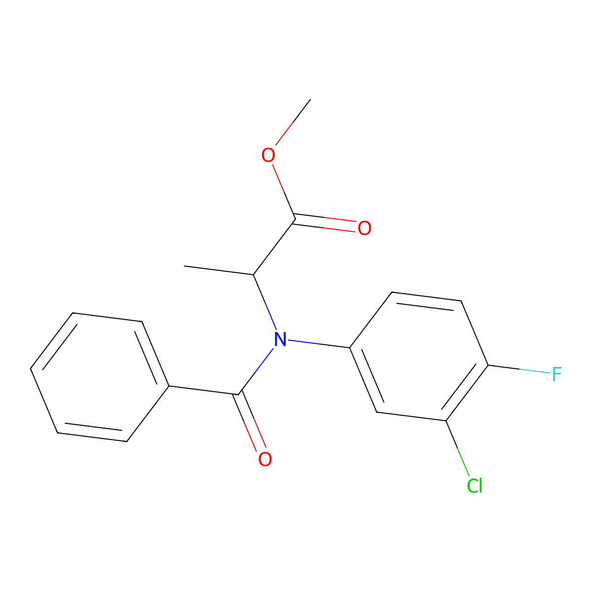 Flamprop-methyl molecular structure, CAS 52756-25-9