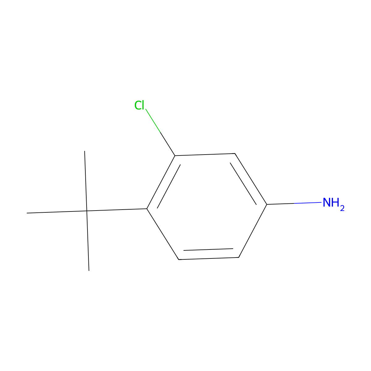4-tert-Butyl-3-chloroaniline molecular structure, CAS 52756-36-2