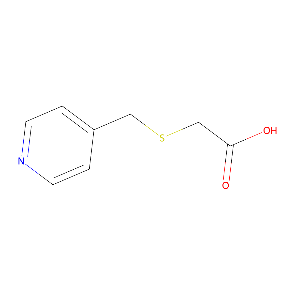 2-[(Pyridin-4-ylmethyl)sulfanyl]acetic acid molecular structure, CAS 52758-87-9