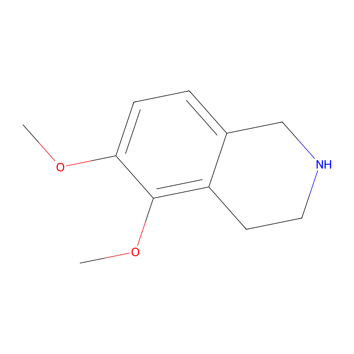 Isoquinoline, 1,2,3,4-tetrahydro-5,6-dimethoxy- molecular structure, CAS 52759-09-8