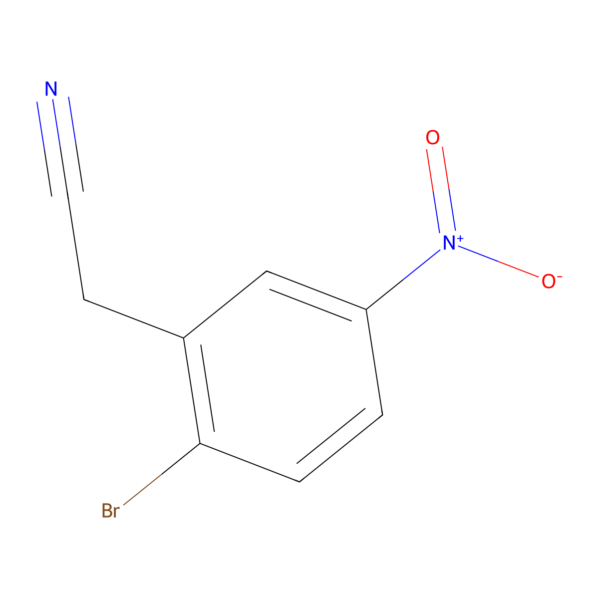 2-(2-Bromo-5-nitrophenyl)acetonitrile molecular structure, CAS 52761-10-1