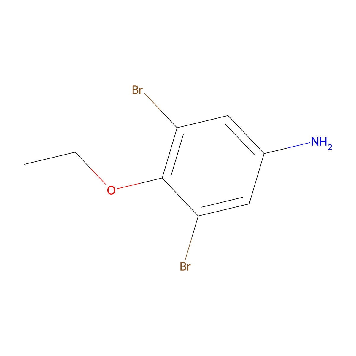 3,5-Dibromo-4-ethoxyaniline molecular structure, CAS 52765-17-0