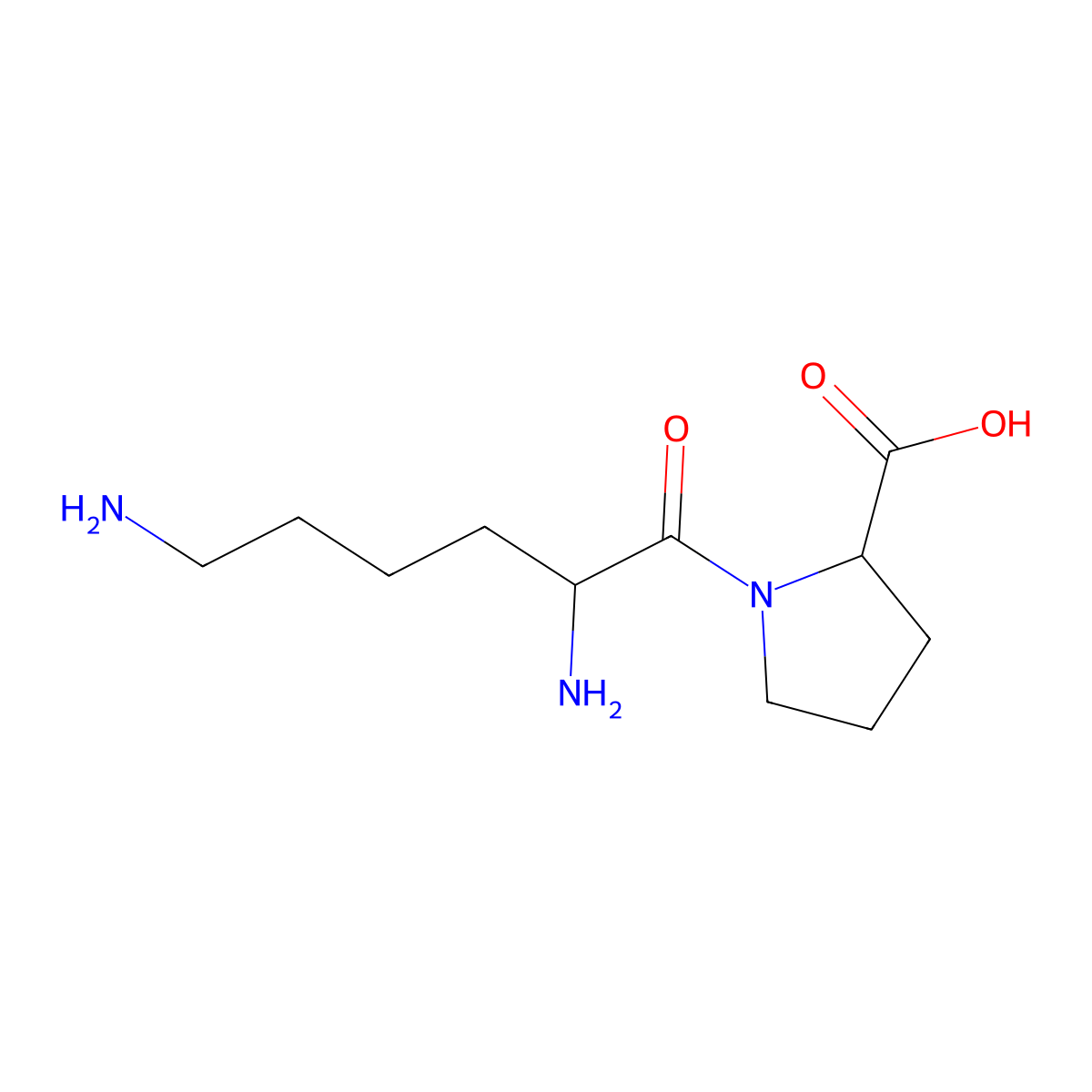 L-Lysyl-L-proline molecular structure, CAS 52766-27-5