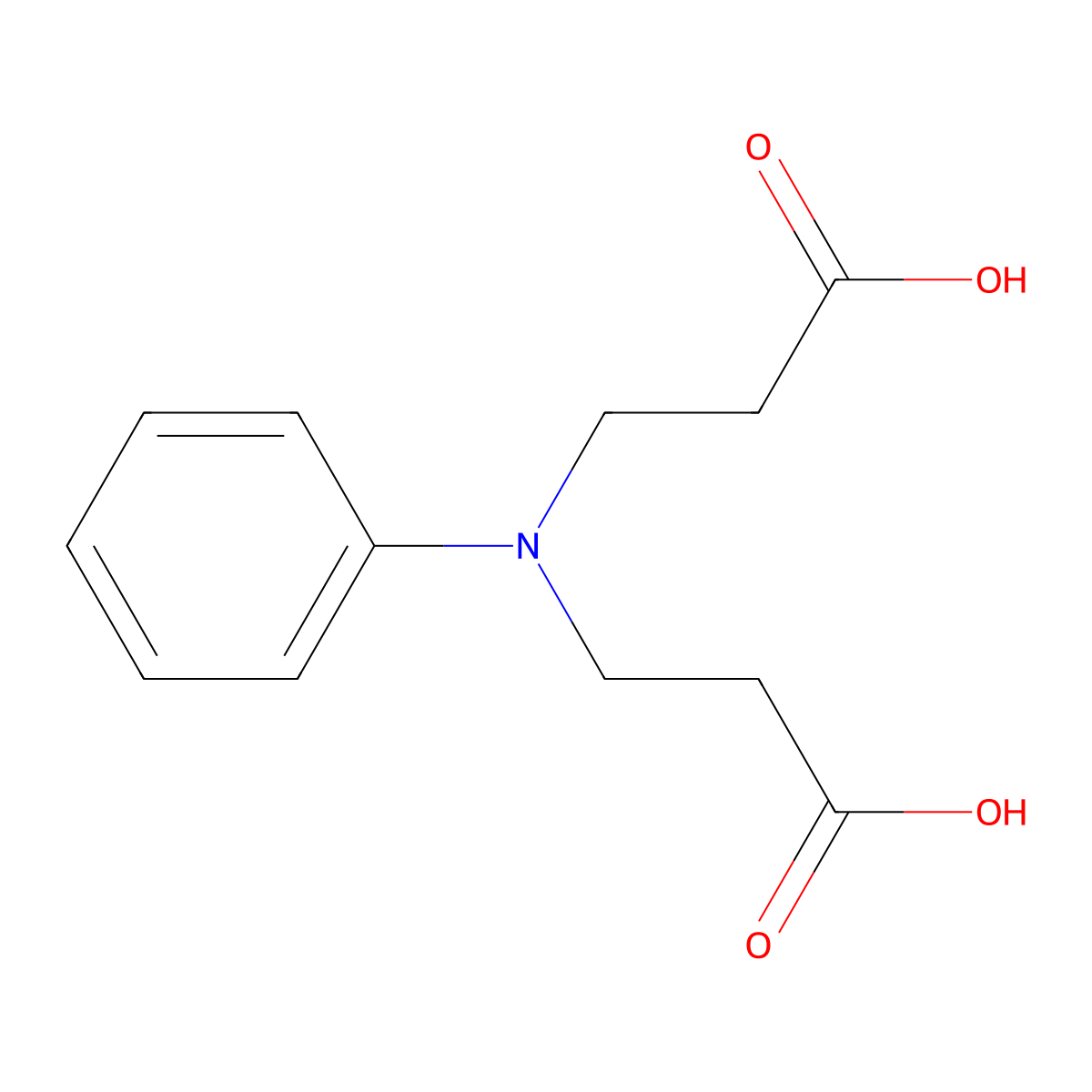 3-[N-(2-carboxyethyl)anilino]propanoic acid molecular structure, CAS 52766-37-7