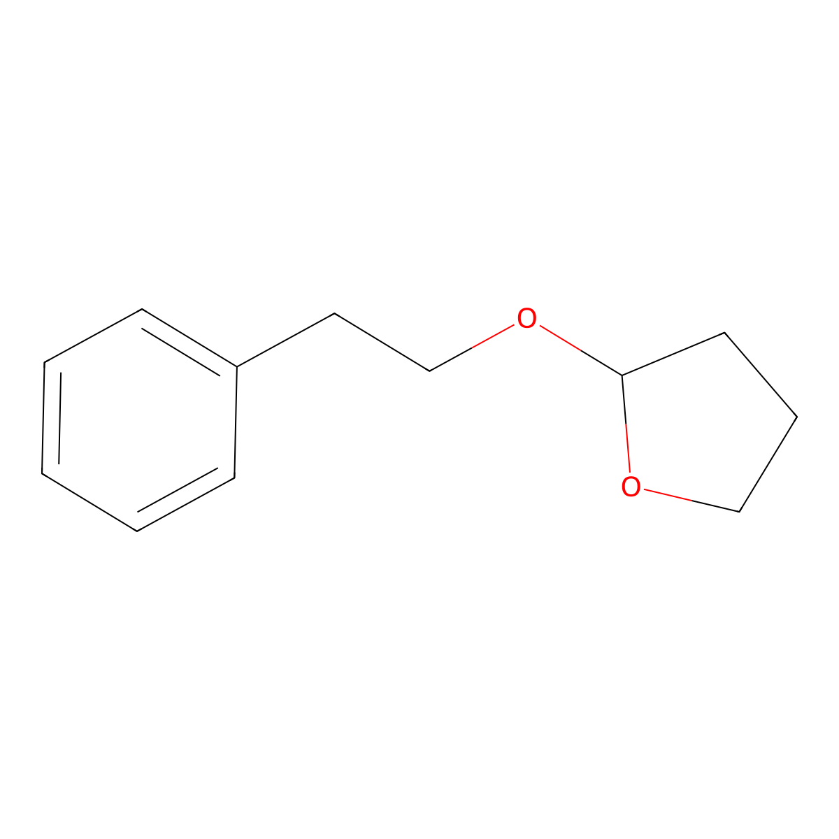 Furan, tetrahydro-2-(2-phenylethoxy)- molecular structure, CAS 52767-51-8
