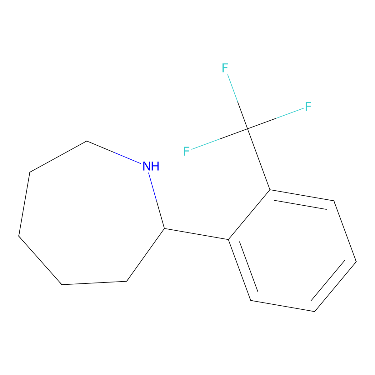 2-[2-(Trifluoromethyl)phenyl]azepane molecular structure, CAS 527673-77-4