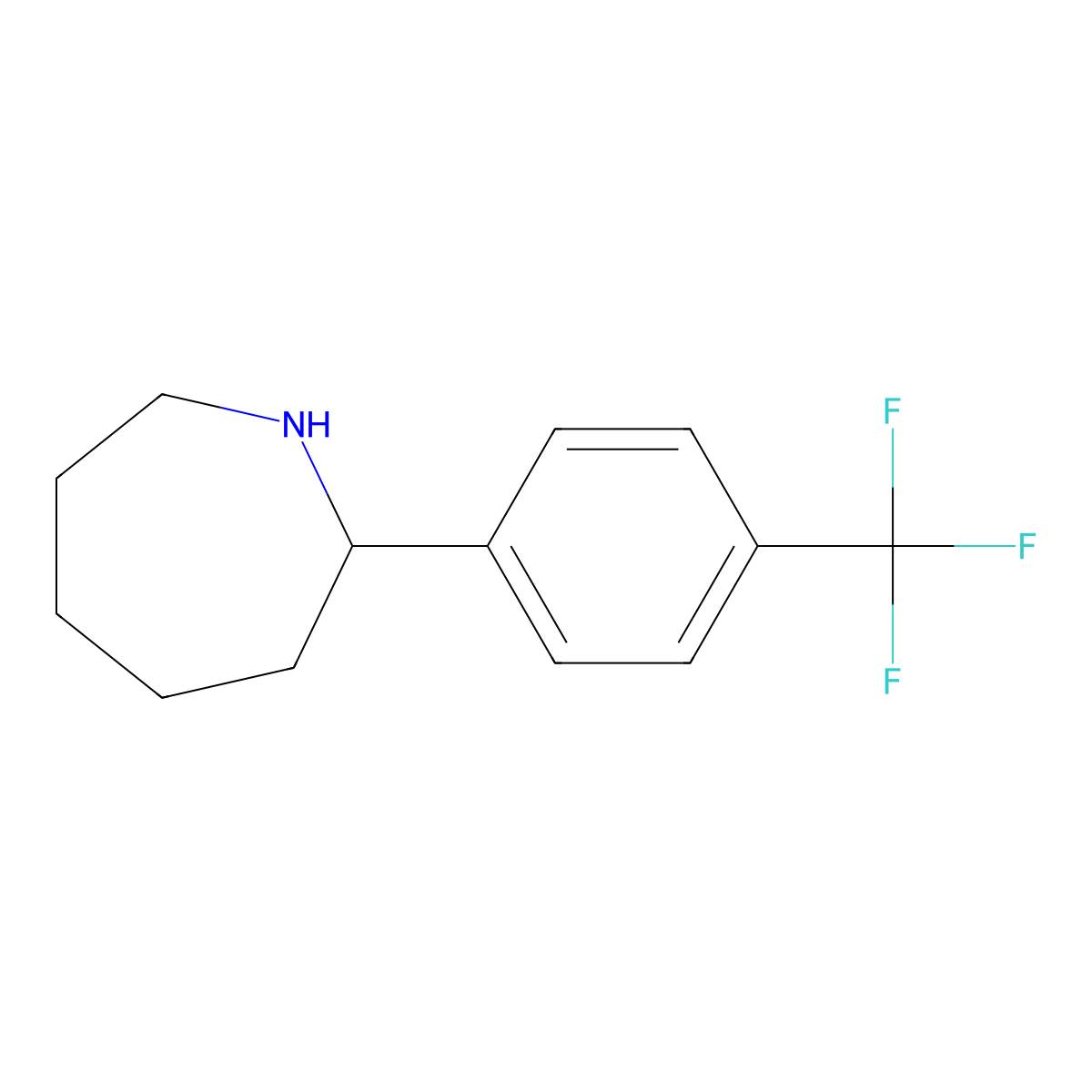 2-[4-(Trifluoromethyl)phenyl]azepane molecular structure, CAS 527673-78-5