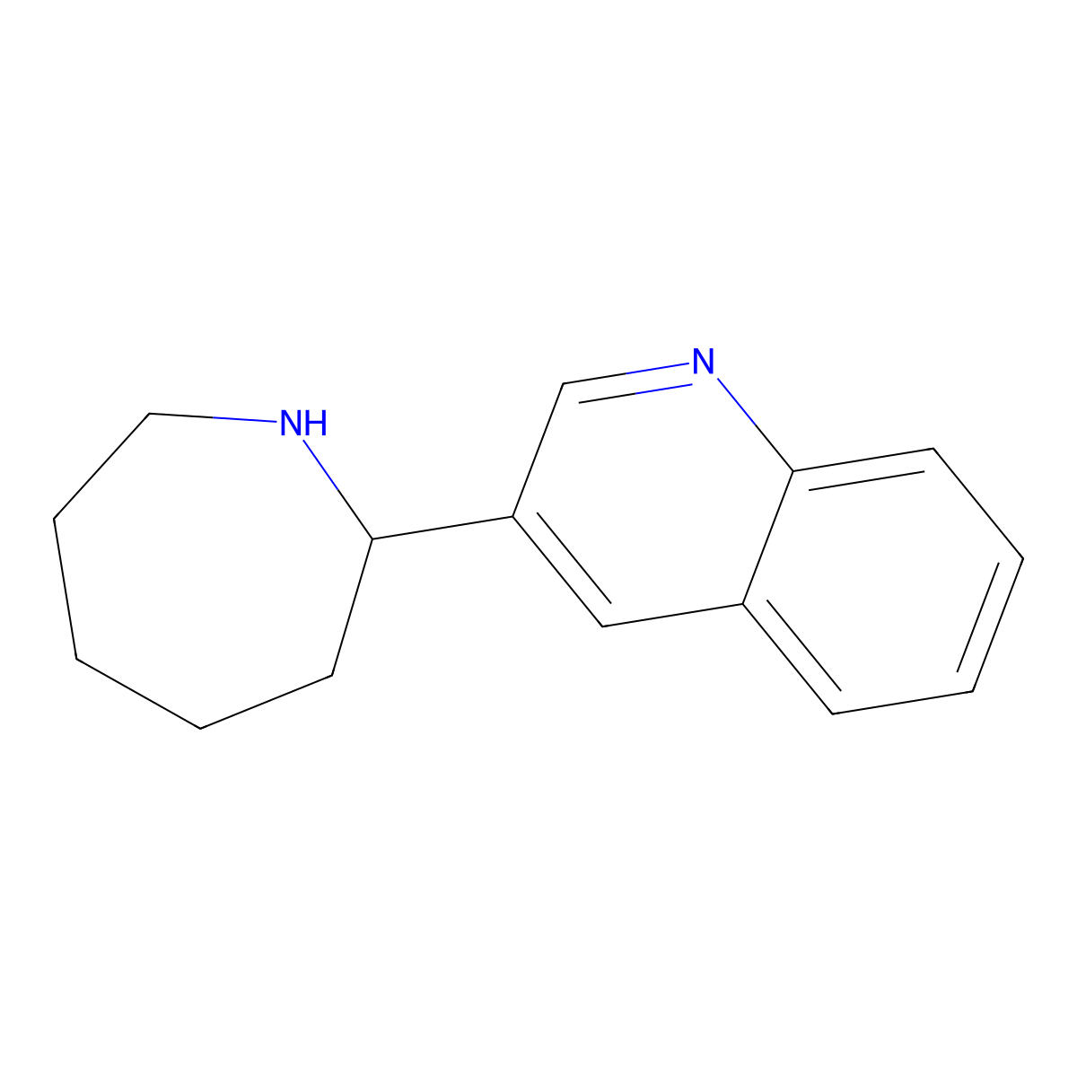 3-Azepan-2-yl-quinoline molecular structure, CAS 527673-83-2