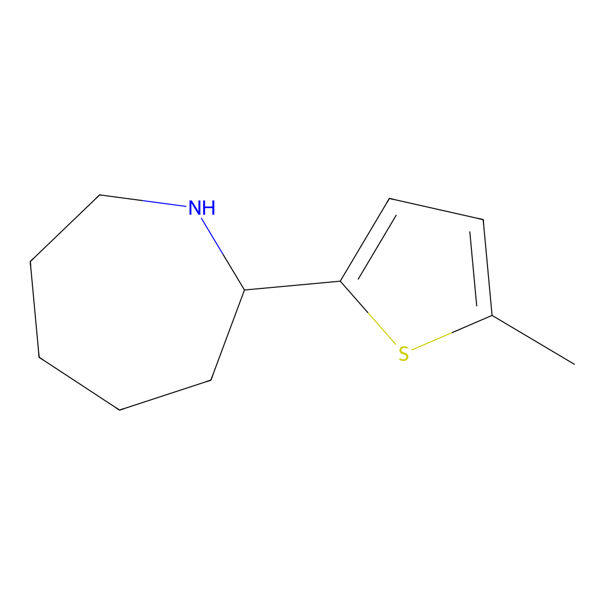 2-(5-Methyl-2-thienyl)azepane molecular structure, CAS 527674-20-0