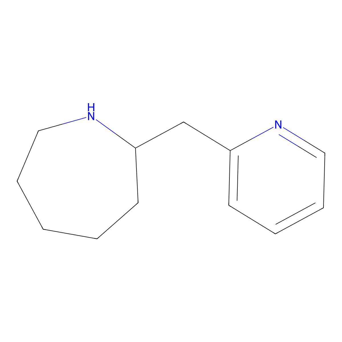 2-(Pyridin-2-ylmethyl)azepane molecular structure, CAS 527674-23-3