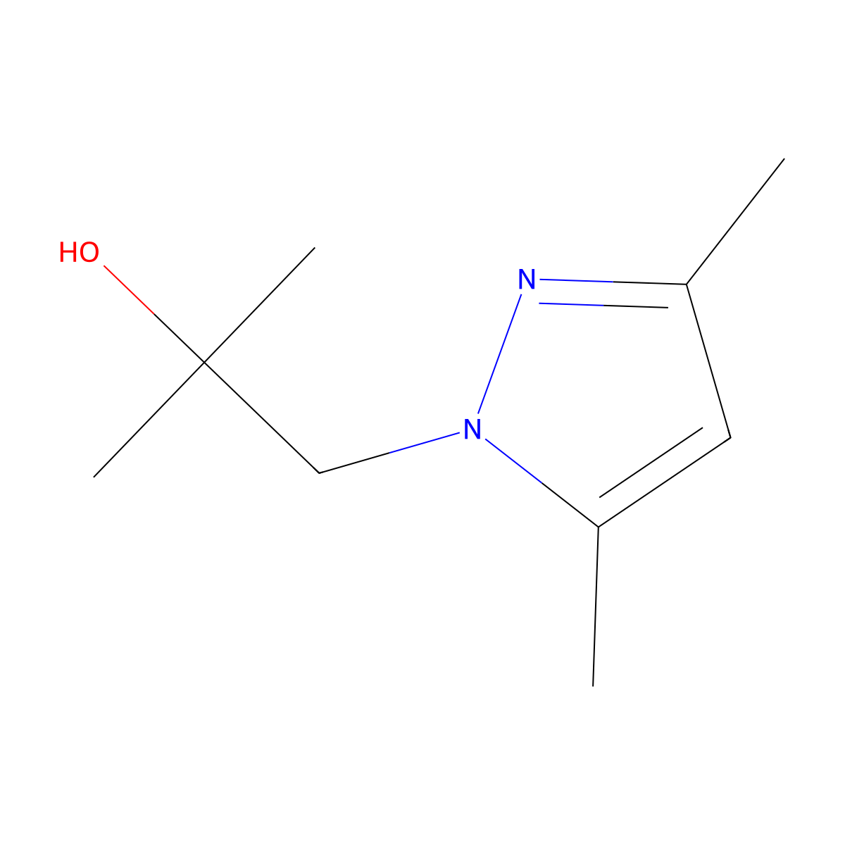 1-(3,5-Dimethyl-1H-pyrazol-1-yl)-2-methylpropan-2-ol molecular structure, CAS 527677-31-2