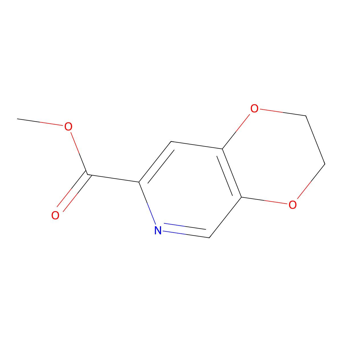 Methyl 2,3-dihydro-[1,4]dioxino[2,3-c]pyridine-7-carboxylate molecular structure, CAS 527681-12-5