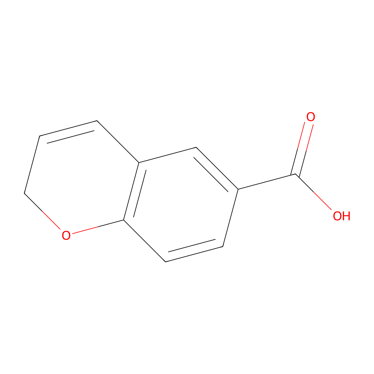 2H-1-Benzopyran-6-carboxylic acid molecular structure, CAS 527681-43-2