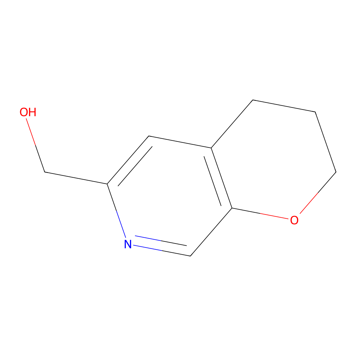 3,4-dihydro-2H-pyrano[2,3-c]pyridin-6-ylmethanol molecular structure, CAS 527681-60-3