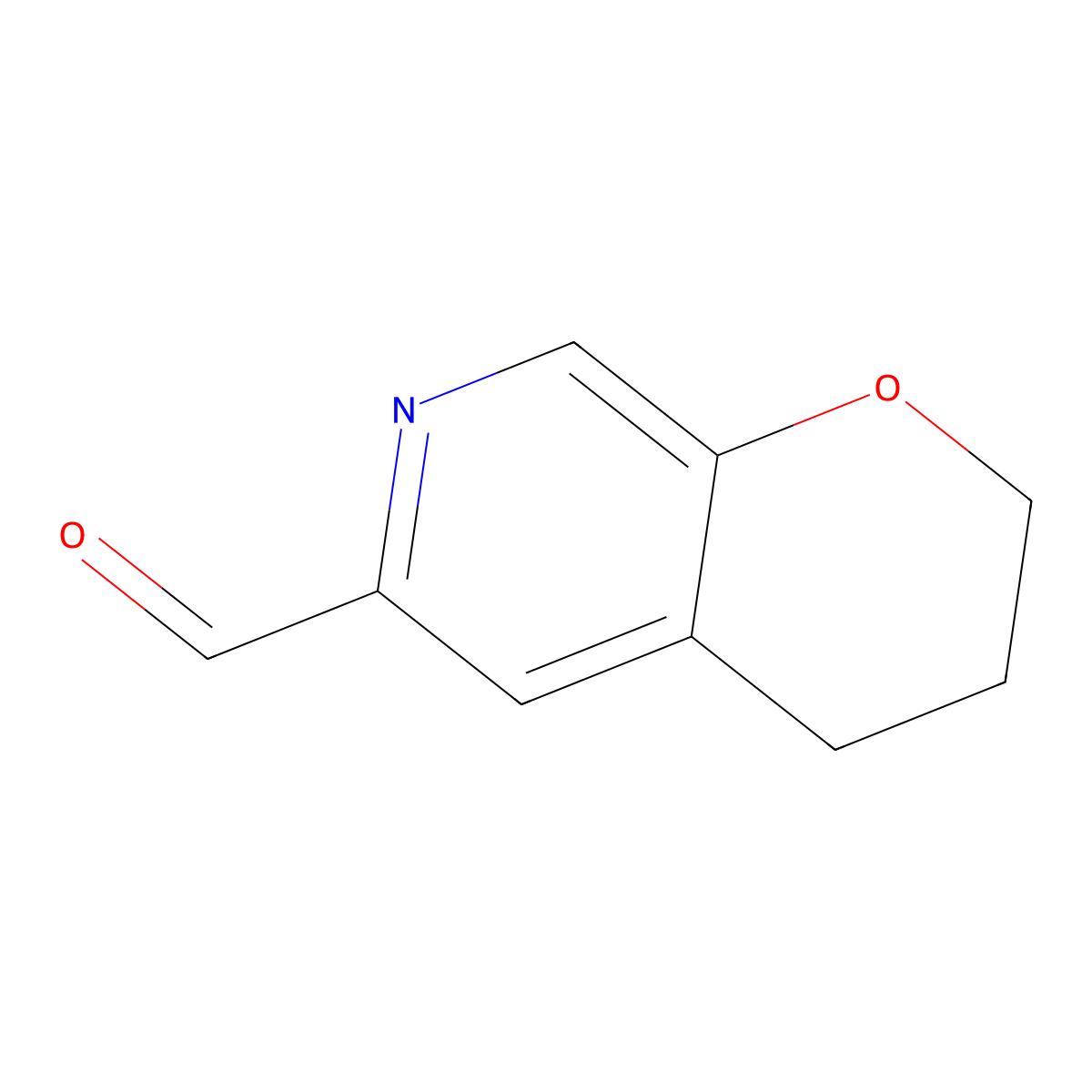 3,4-dihydro-2H-pyrano[2,3-c]pyridine-6-carbaldehyde molecular structure, CAS 527681-61-4
