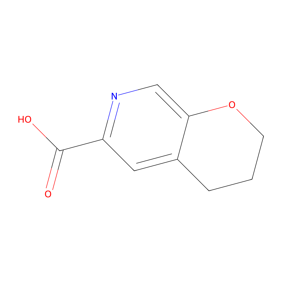 2H,3H,4H-pyrano(2,3-c)pyridine-6-carboxylic acid molecular structure, CAS 527681-62-5