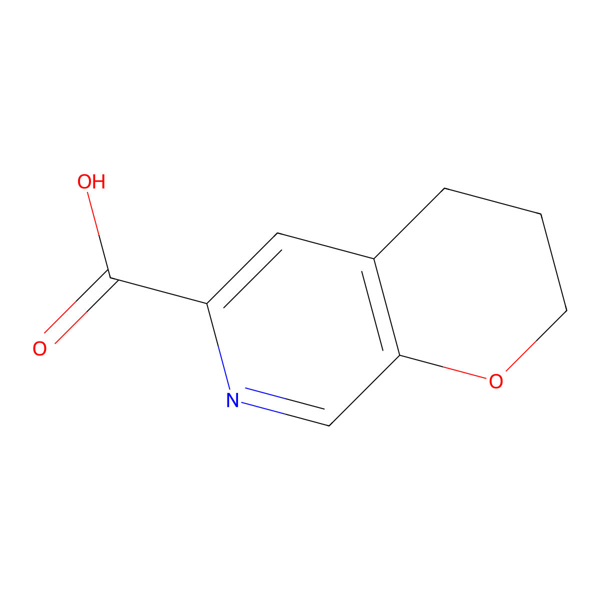 2H,3H,4H-pyrano(2,3-c)pyridine-6-carboxylic acid molecular structure, CAS 527681-62-5