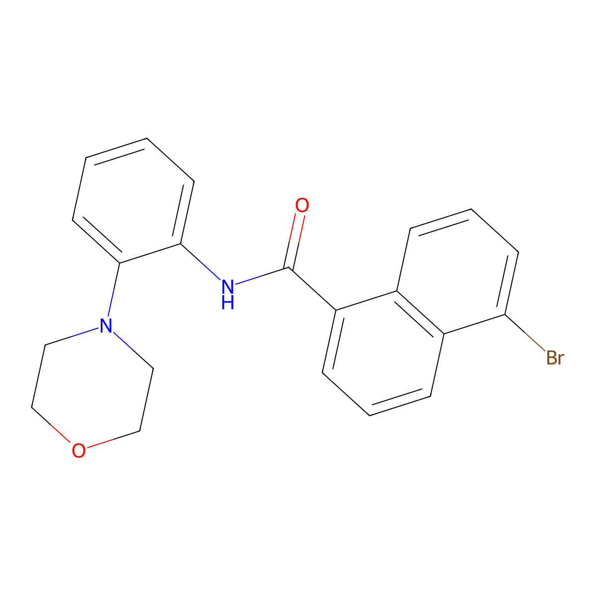 5-bromo-N-[2-(4-morpholinyl)phenyl]-1-naphthamide molecular structure, CAS 527689-32-3