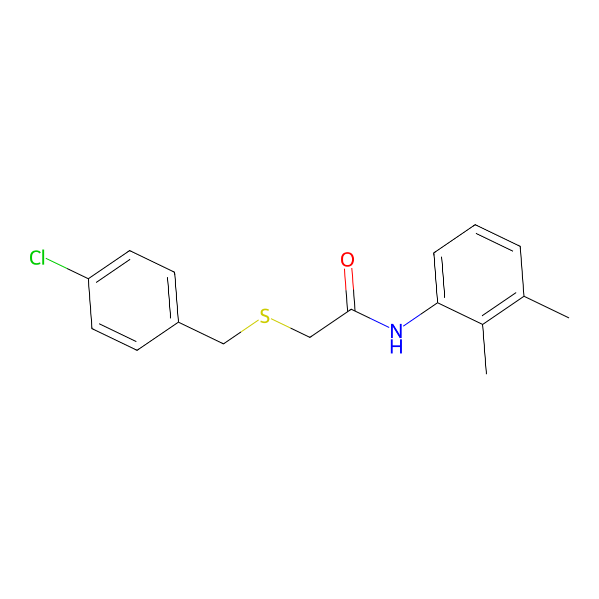 2-[(4-chlorophenyl)methylsulfanyl]-N-(2,3-dimethylphenyl)acetamide molecular structure, CAS 527691-22-1