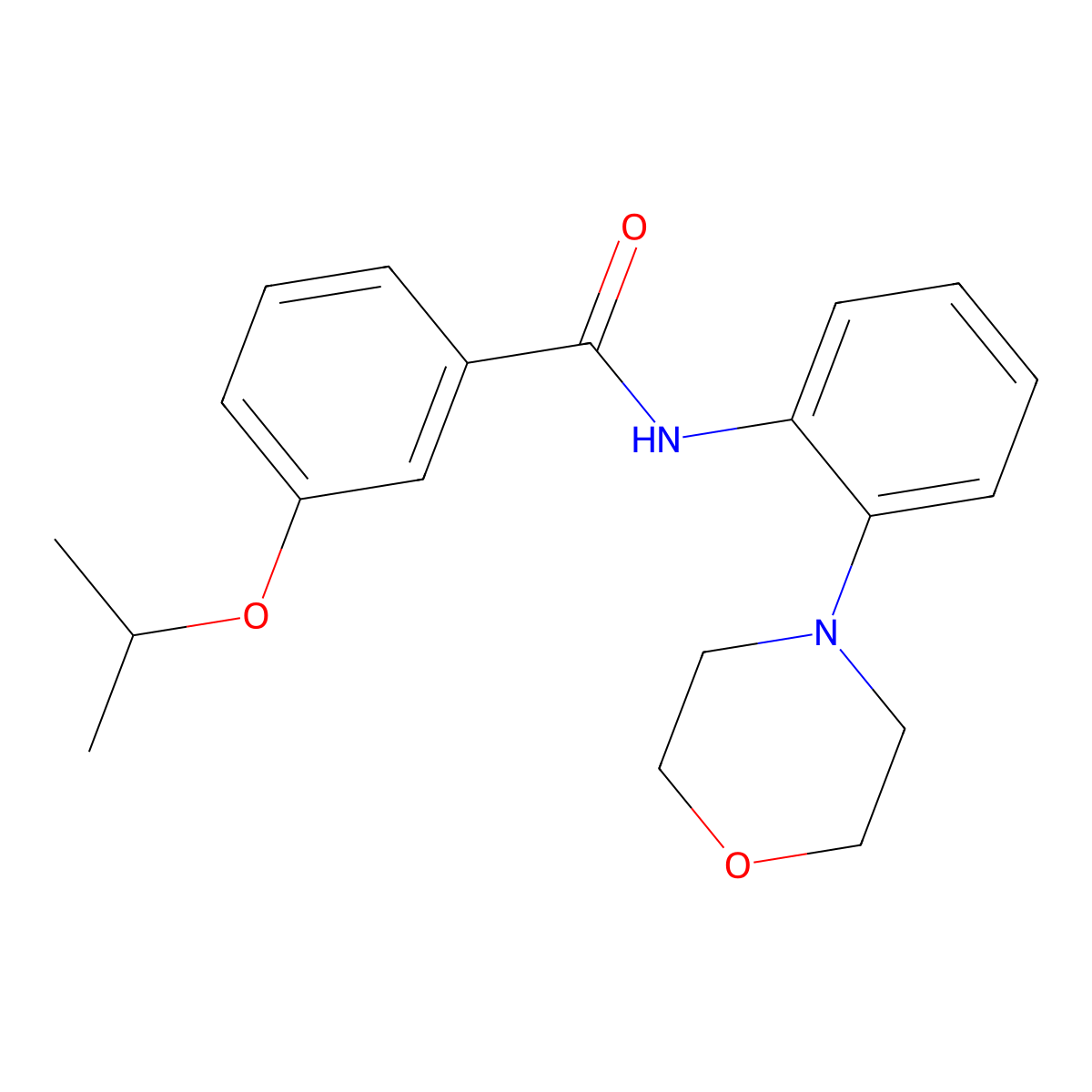 3-Isopropoxy-N-(2-morpholin-4-yl-phenyl)-benzamide molecular structure, CAS 527692-11-1