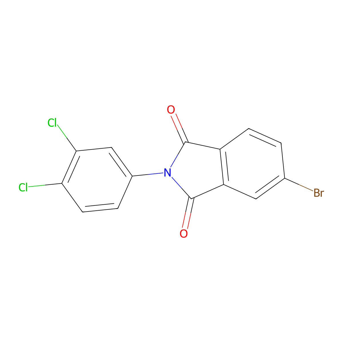 5-bromo-2-(3,4-dichlorophenyl)-1H-isoindole-1,3(2H)-dione molecular structure, CAS 5277-72-5