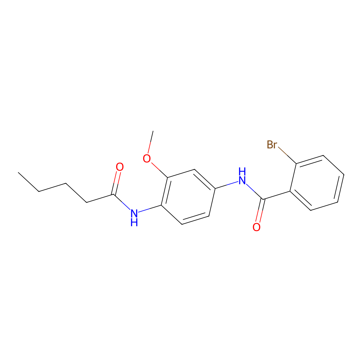 2-bromo-N-[3-methoxy-4-(pentanoylamino)phenyl]benzamide molecular structure, CAS 527701-45-7