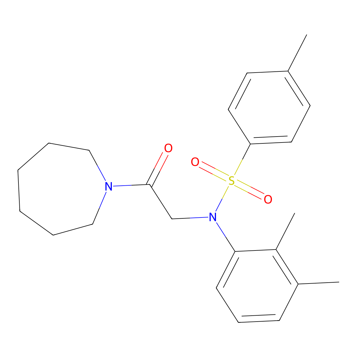 N-[2-(azepan-1-yl)-2-oxoethyl]-N-(2,3-dimethylphenyl)-4-methylbenzenesulfonamide molecular structure, CAS 527702-21-2