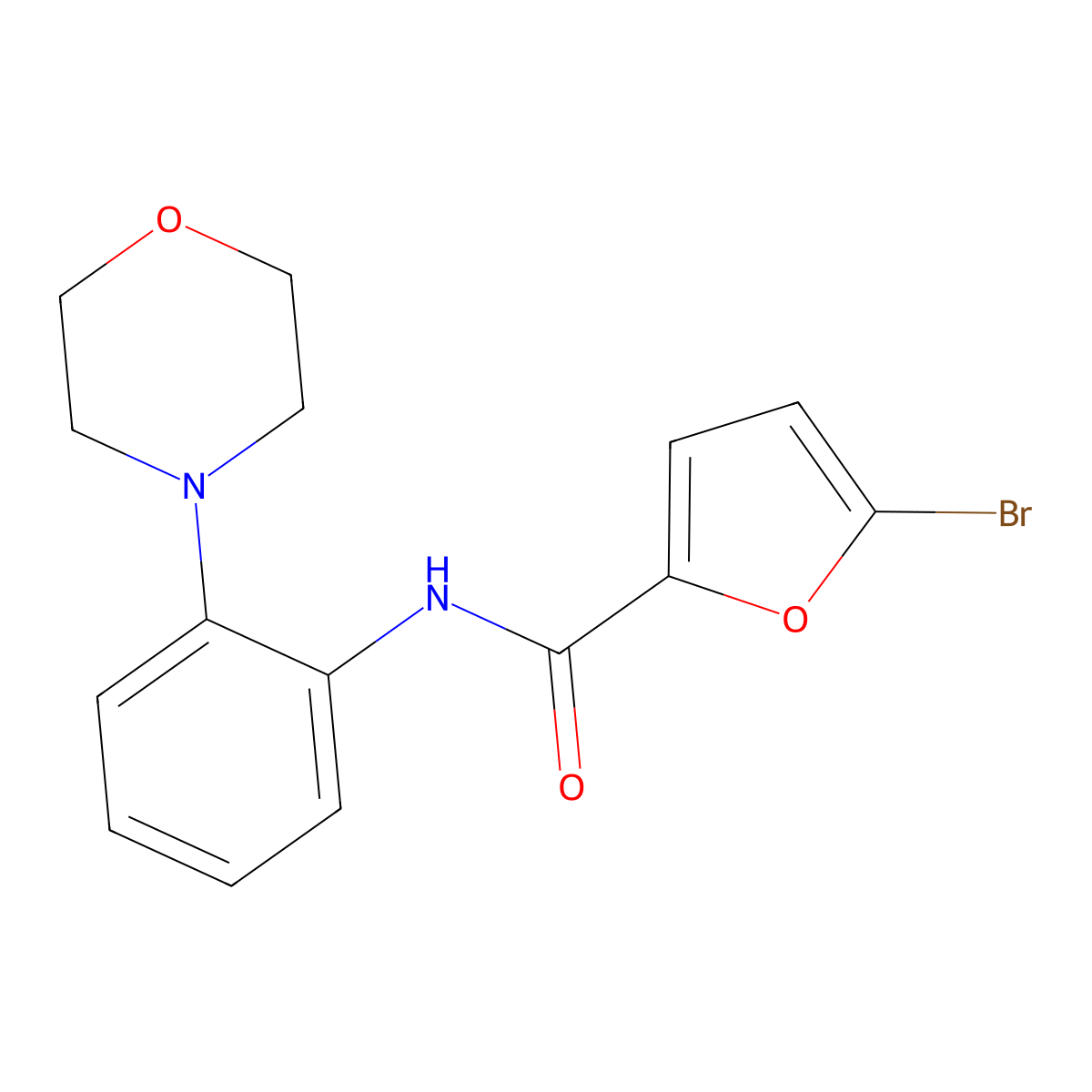 5-bromo-N-[2-(4-morpholinyl)phenyl]-2-furamide molecular structure, CAS 527702-79-0