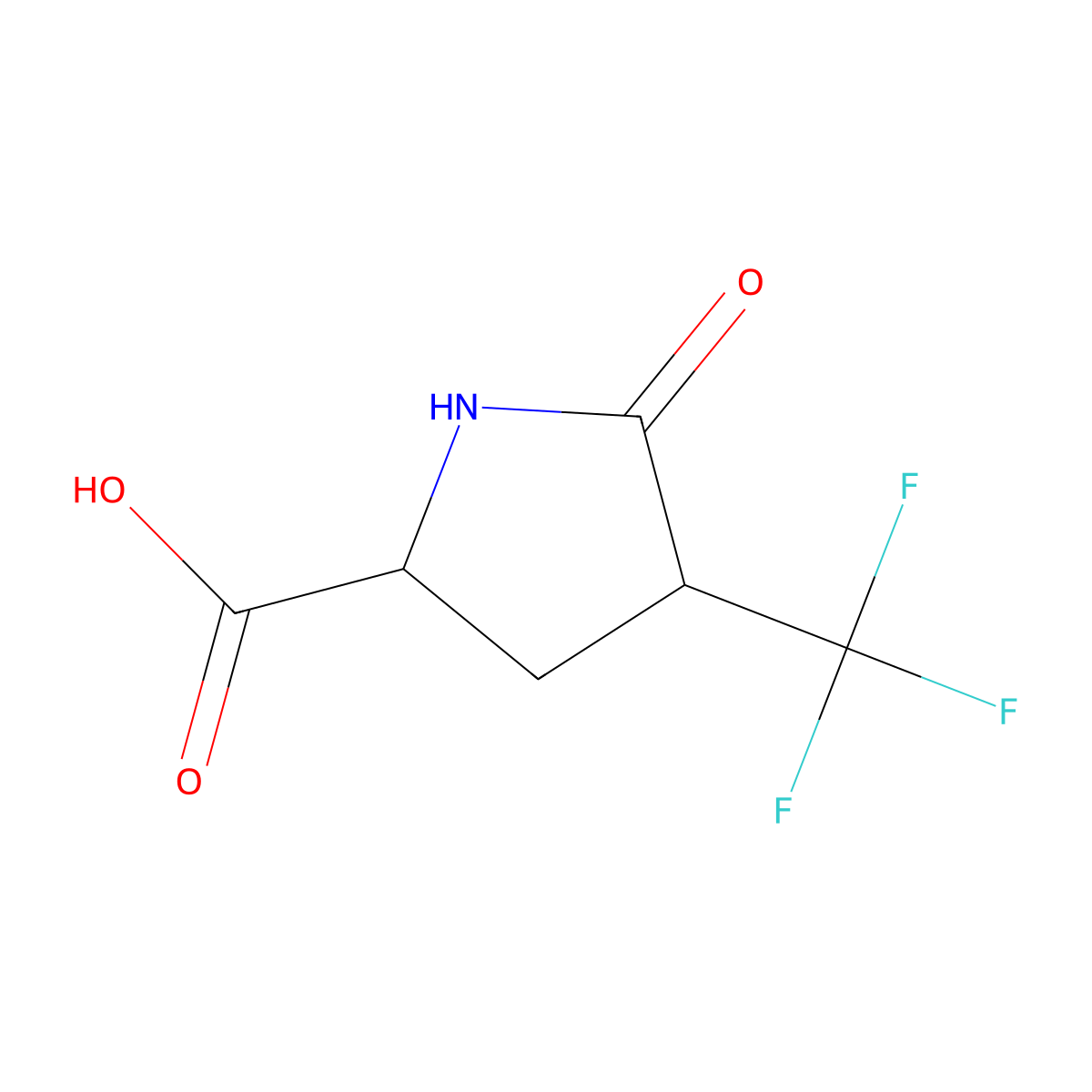 (2S,4S)-5-oxo-4-(trifluoromethyl)pyrrolidine-2-carboxylic Acid molecular structure, CAS 527704-96-7