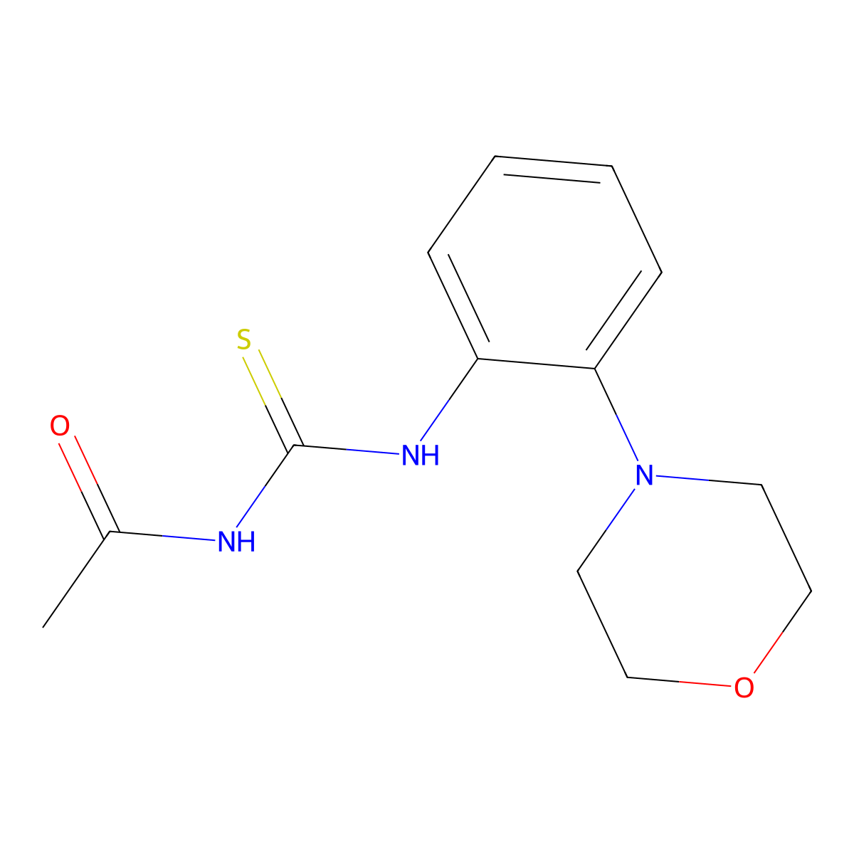 N-[(2-morpholin-4-ylphenyl)carbamothioyl]acetamide molecular structure, CAS 527711-85-9