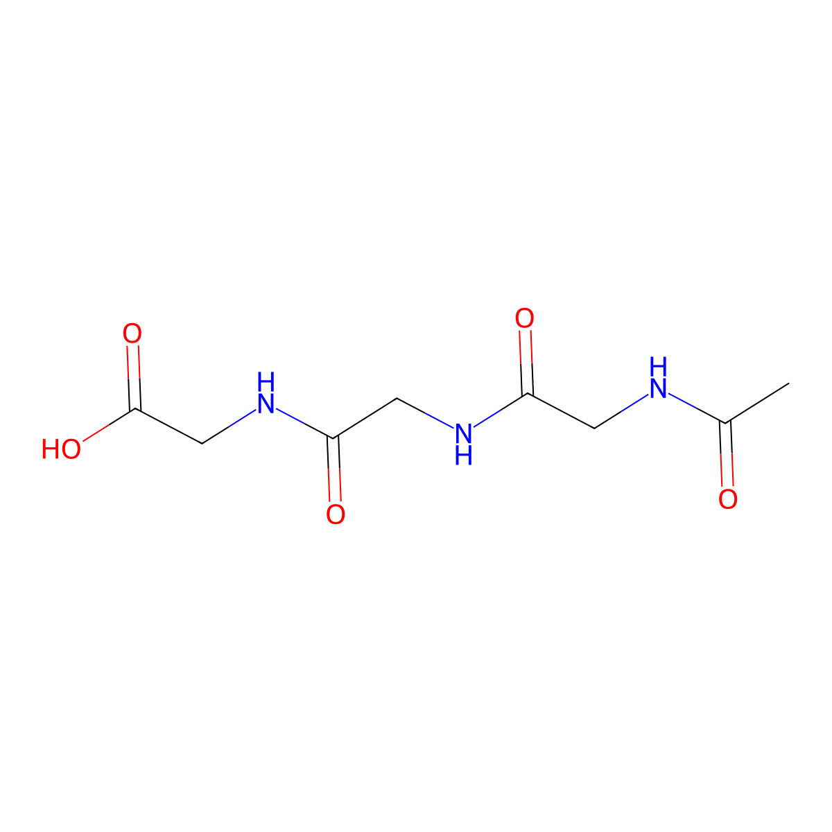 N-Acetyltriglycine molecular structure, CAS 52773-70-3